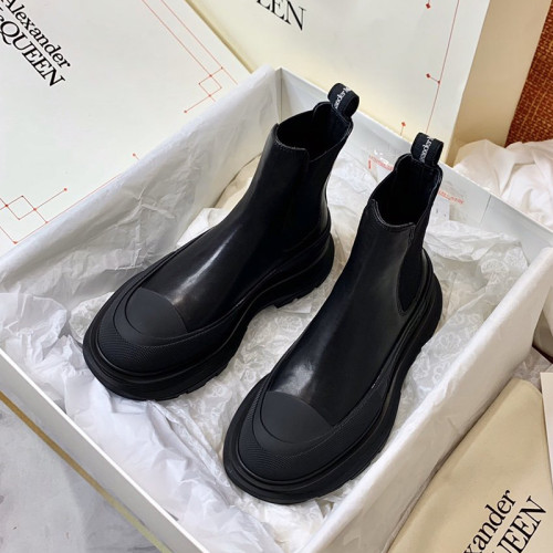 Alexander McQueen Womens Shoes Boots Fashion Design Luxury Brand Tread Slick Chelsea Boot