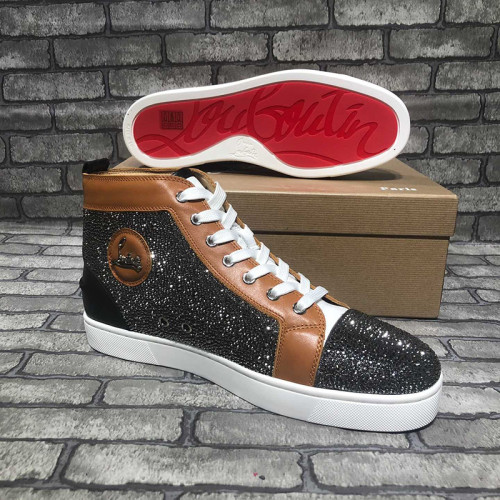 Christian Louboutin Mens Shoes Luxury Brand Red Bottom Design Louis Junior Spikes Flat with Original Box CL sneakers