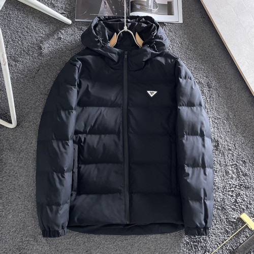 Prada Mens Womens Winter Windprood Down Jackets Keep Warm 90% White Duck Down