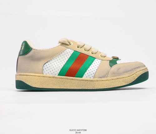Gucci Distressed Screener Sneakers Men Womens Shoes 4401E296