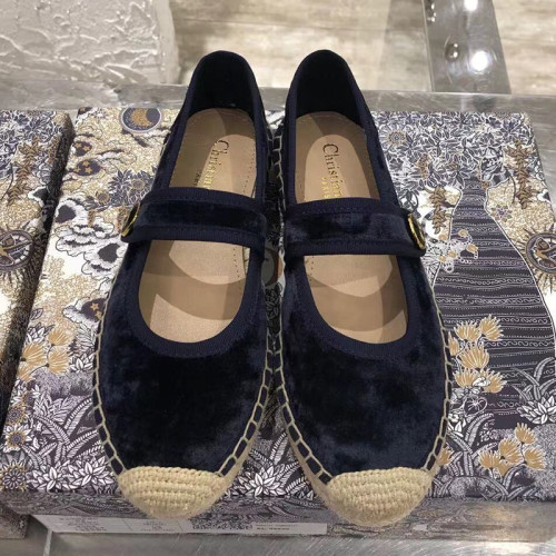 Dior Women Shoes Luxury Brand Design Dior Espadrille Nude Mesh Embroidery Womens Shoes with Original Box