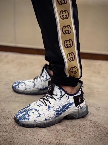 Philipp Plein Men Shoes Sneakers Low Top Sneaker Fashion Design Luxury Brand Trainer Predator TM with Original Box
