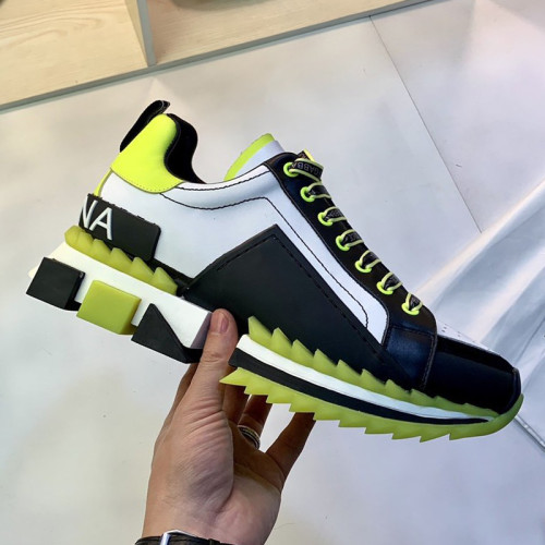 Dolce & Gabbana Womens Shoes Sneakers Lace-Up Luxury Brand Super Queen sneakers in calfskin with Original Box