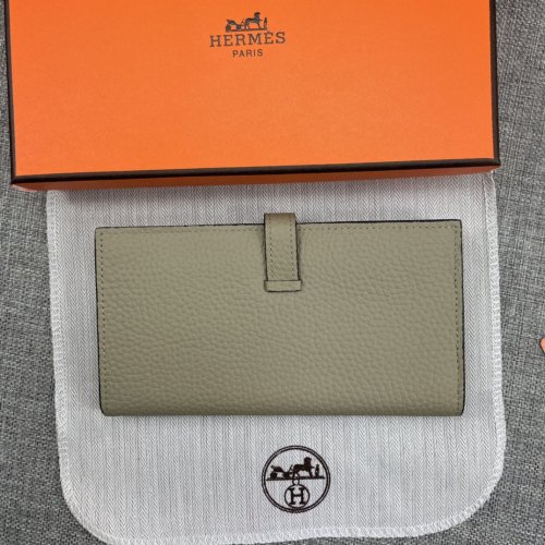 Hermes Womens Mens Wallets Purse Long Clutch Leather Design Coin Bag with Original Box