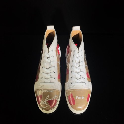 Christian Louboutin Mens Shoes Luxury Brand Red Bottom Design Louis Junior Spikes Flat with Original Box CL sneakers