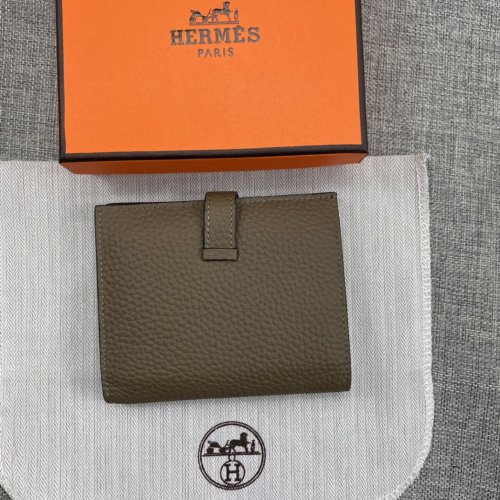 Hermes Womens Mens Wallets Purse Card Holder Leather Design Coin Bag with Original Box