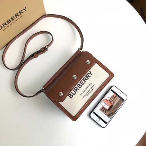 Burberry Womens Bag Mini Horseferry Print Title Bag with Pocket Detail