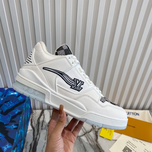 Louis Vuitton Men Shoes Fashion Design Luxury Brand LV TRAINER SNEAKER with Original Box