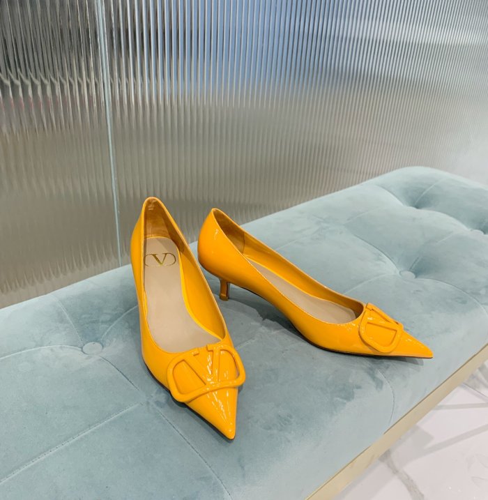 Valentino Women Shoes Mule Flip Flop Sandals VLOGO SIGNATURE CALFSKIN PUMP 45MM / 1.8 IN. Luxury Brand with Original Box