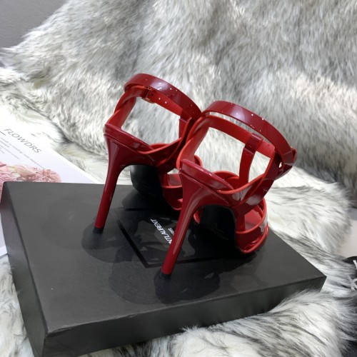 Saint Laurent YSL Womens Shoes TRIBUTE SANDALS IN PATENT LEATHER 10cm