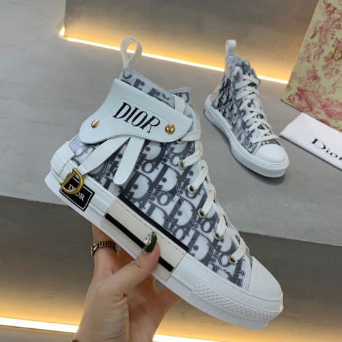 Dior Womens Mens Shoes Sneakers Luxury Brand Unisex Design B23 High-Top Sneaker with Box