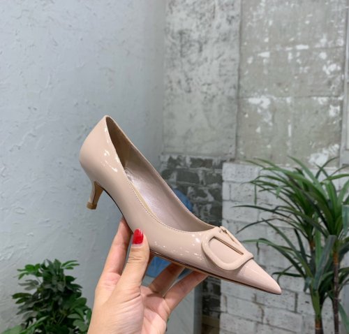 Valentino Women Shoes Mule Flip Flop Sandals VLOGO SIGNATURE CALFSKIN PUMP 45MM / 1.8 IN. Luxury Brand with Original Box