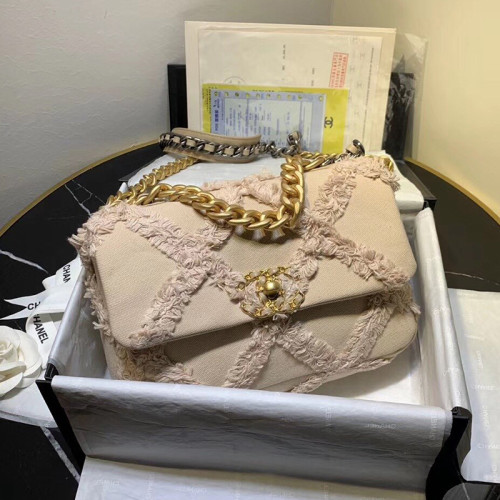 Chanel Womens Shoulder Bags Luxury Brand Chanel 19 Large Flap Bag