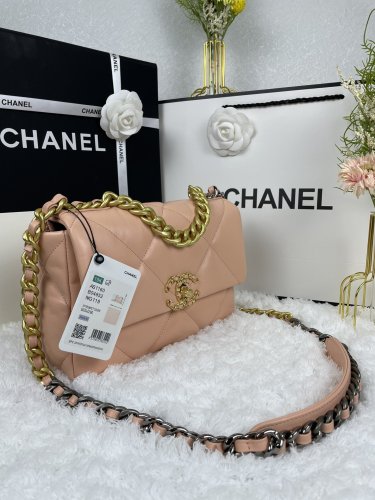Chanel Womens Bags Shoulder Messenger Bags Chanel 19 Flap Bag Luxury Brand with Original Box
