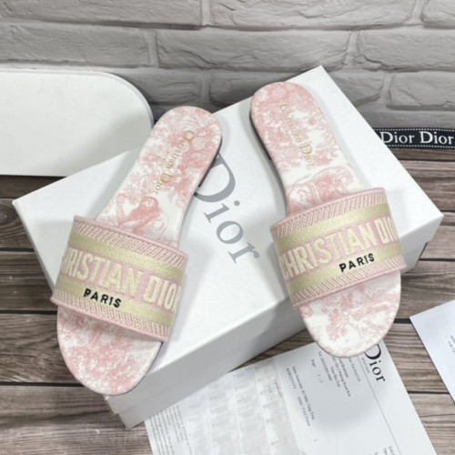 Dior Women Shoes Mule DWAY SLIDE Luxury Brand Womens Sandals Slippers with Original Box