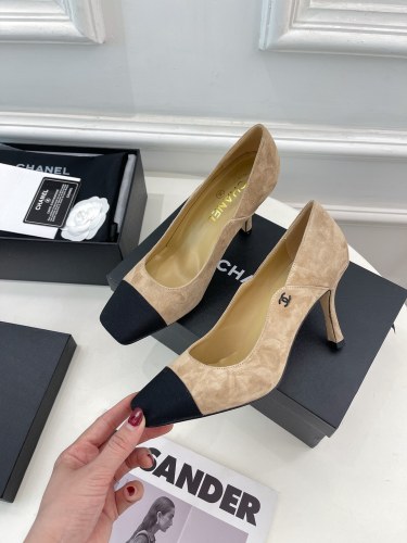 Chanel Womens Shoes Pumps Sandals Luxury Brand Design with Original Box Women Slippers 8cm Heel Pumps