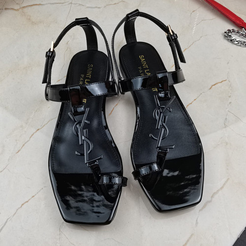 Yves Saint Laurent YSL Women Shoes Sandals Slippers Luxury Brand Genuine Leather Sole Womens Slippers with Original Box