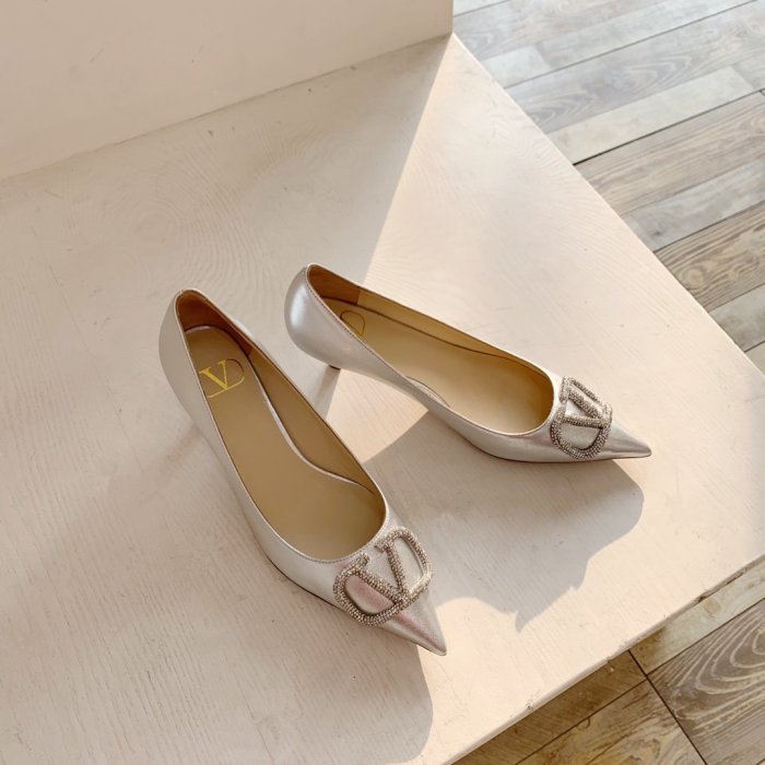 Valentino Women Shoes Mule Flip Flop Sandals VLOGO SIGNATURE CALFSKIN PUMP 45MM / 1.8 IN. with Original Box