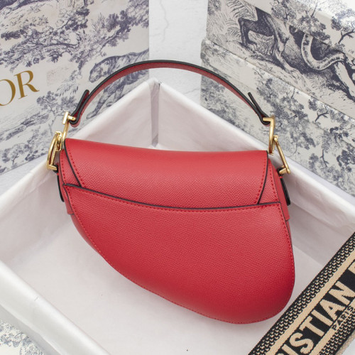 Dior Womens Bag Saddle Bag Luxury Brand Fashion Saddle Bag Scarlet Red Calfskin M0446CWGH_M41R