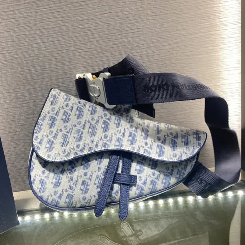 Dior Mens Womens Bags Shoulder Messenger Bags Luxury Brand Dior SADDLE BAG Dior Oblique Jacquard with Original Box