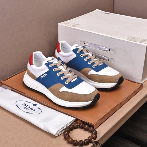Prada Mens Shoes Sneakers Casual Shoes for Men Luxury Brand Breathable Fashion Sneakers with Original Box