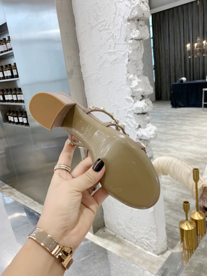 Valentino Women Shoes Mule Flip Flop Sandals ROMAN STUD SLIDE SANDAL IN QUILTED NAPPA with Original Box Luxury Brand