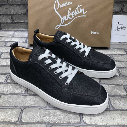 Christian Louboutin Mens Shoes Luxury Brand Red Bottom Design Louis Junior Spikes Flat with Original Box CL sneakers