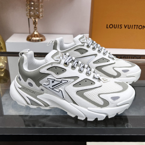 Louis Vuitton Men Shoes Fashion Sneakers Luxury Brand Mens LV RUNNER TATIC SNEAKER White Mix of materials with Original Box 1A9TV8