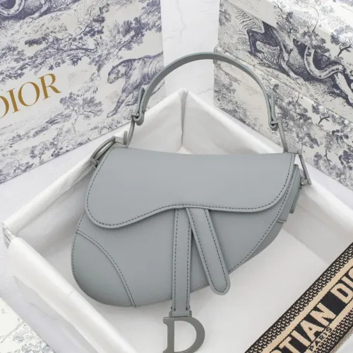 Dior Womens Bag Saddle Bag Luxury Brand Fashion Saddle Bag Gray Ultramatte Calfskin M0446ILLO_M41G
