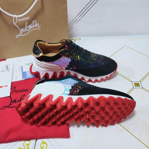 Christian Louboutin Mens Shoes Sneakers Luxury Brand Red Bottom Design Sports Footwears