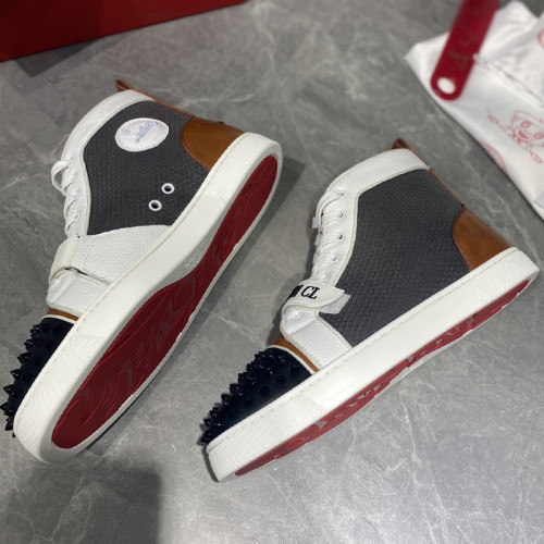 Christian Louboutin Mens Shoes Luxury Brand Red Bottom Design Louis Junior Spikes Flat with Original Box CL sneakers