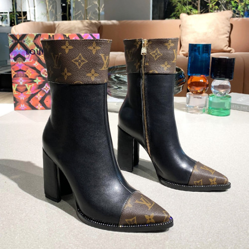 Louis Vuitton Women Shoes Boots Luxury Brand ANKLE BOOT 9cm Heel with Original Box