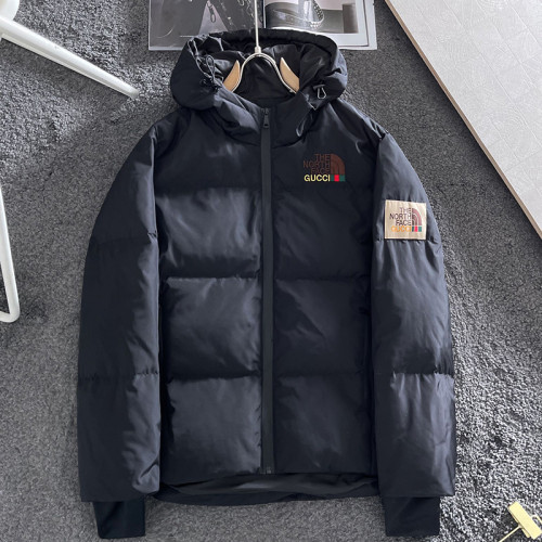 Gucci X The North Face Design Mens Womens Winter Windprood Down Jackets Keep Warm 90% White Duck Down