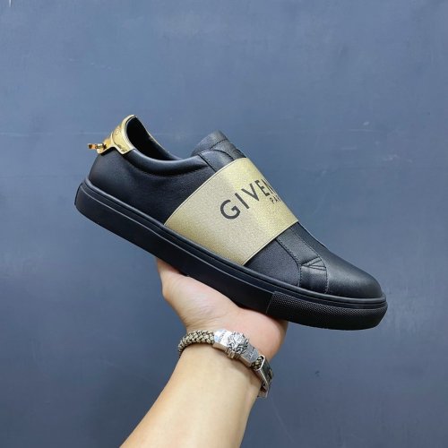 Givenchy Men Shoes Fashion Type Luxury Brand GIVENCHY SNEAKERS IN LEATHER WITH LATEX BAND with Original Box