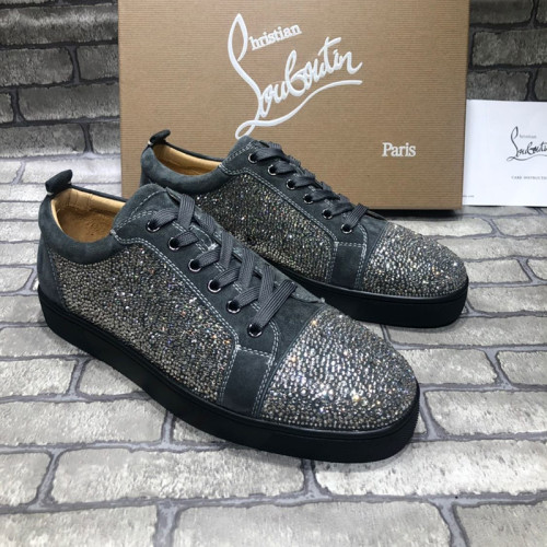 Christian Louboutin Mens Shoes Luxury Brand Red Bottom Design Louis Junior Spikes Flat with Original Box CL sneakers