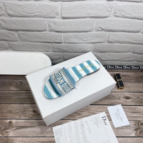 Dior Women Shoes Mule DWAY SLIDE Luxury Brand Womens Sandals Slippers with Original Box
