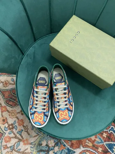 Gucci Womens Shoes Sneakers Luxury Brand Women's Gucci Tennis 1977 sneaker ‎663257 2UX10 9070 with Original Box
