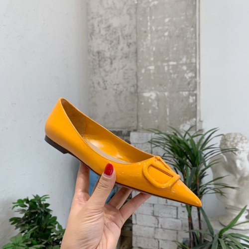 Valentino Women Shoes Mule Flip Flop Sandals VLOGO SIGNATURE CALFSKIN PUMP Flat Luxury Brand with Original Box
