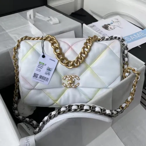 Chanel Womens Bags Shoulder Messenger Bags Chanel 19 Flap Bag Luxury Brand with Original Box