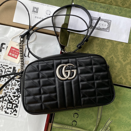 Gucci Womens Bags GG Marmont small matelassé shoulder bag Luxury Brand with Original Box 447632 UM8BN 1000