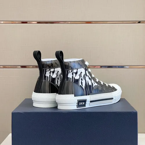 Dior Mens Shoes Sneakers Casual Luxury Brand B23 HIGH-TOP SNEAKER Dior Oblique Canvas with Original Box 3SH118ZMK_H761