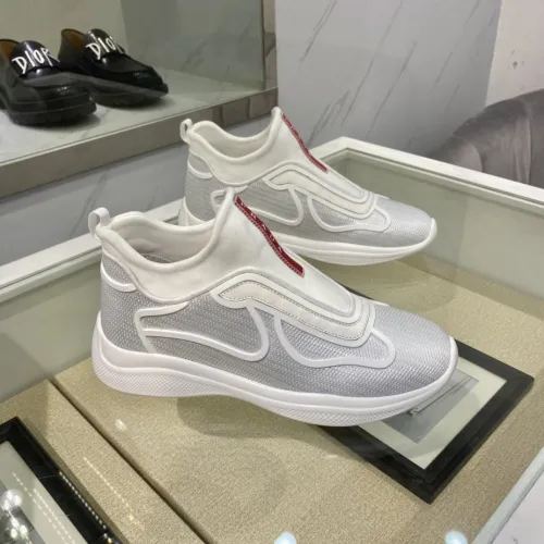 Prada Mens Shoes Sneakers Casual Shoes for Men Luxury Brand White Prada PRAX 1 sneakers with Original Box 4E3576_3LFV_F0009
