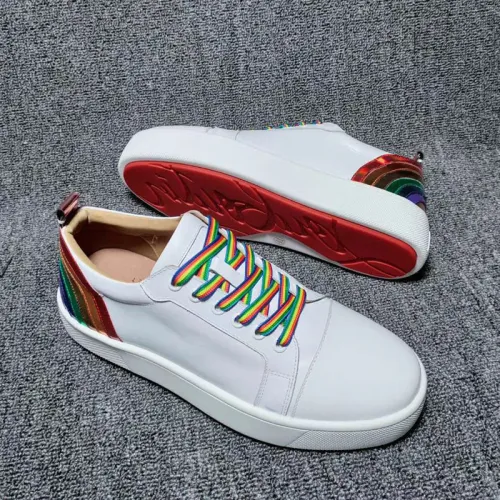 Christian Louboutin Mens Shoes Luxury Brand Red Bottom Design Louis Junior Spikes Flat with Original Box CL sneakers
