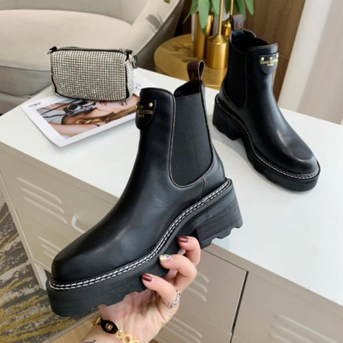 Louis Vuitton Women Shoes Boots Luxury Brand LV BEAUBOURG ANKLE BOOT 1A8949
