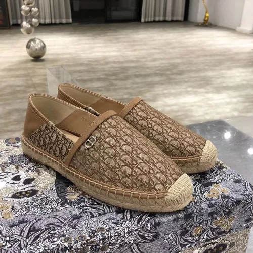 Dior Women Shoes Luxury Brand Design Dior Espadrille Nude Mesh Embroidery Womens Shoes with Original Box