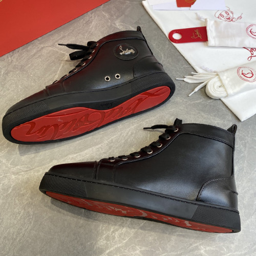 Christian Louboutin Mens Shoes Luxury Brand Red Bottom Design Louis Junior Spikes Flat with Original Box CL sneakers