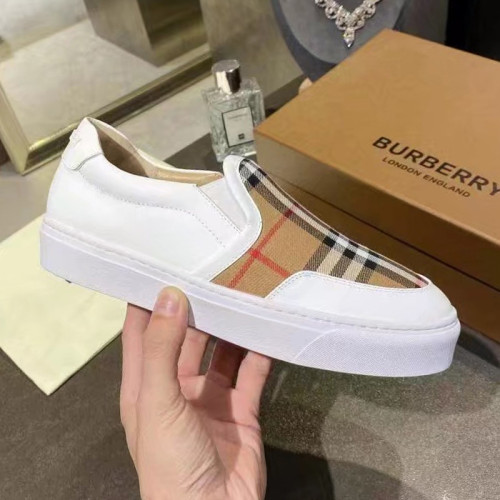 Burberry Mens Shoes Sneakers Fashion Type Luxury Brand Leather and Vintage Check Slip-on Sneakers with Original Box