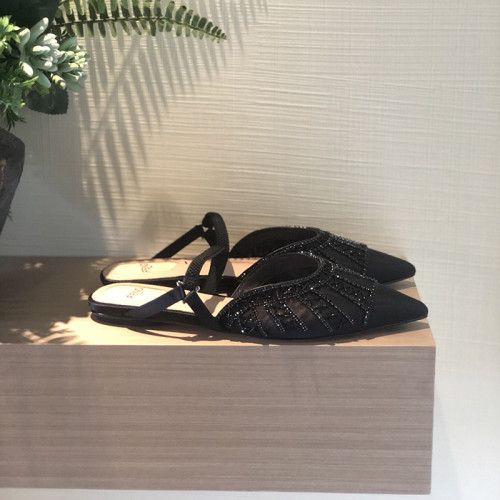 Fendi Womens Shoes Flat Mules Sandals