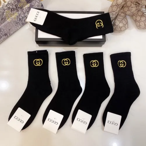 Gucci Socks 5 Pairs with Original Box Luxury Brand Breathable Gucci Sock