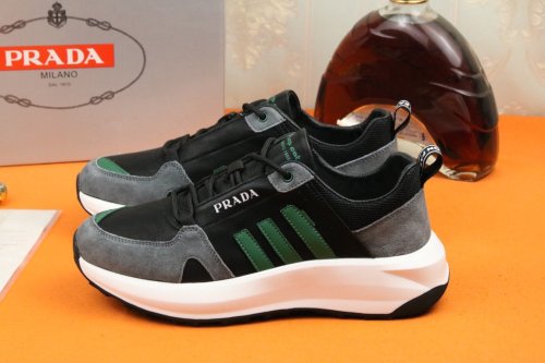 Prada Mens Shoes Sneakers Casual Shoes for Men Luxury Brand Breathable Fashion Sneakers with Original Box